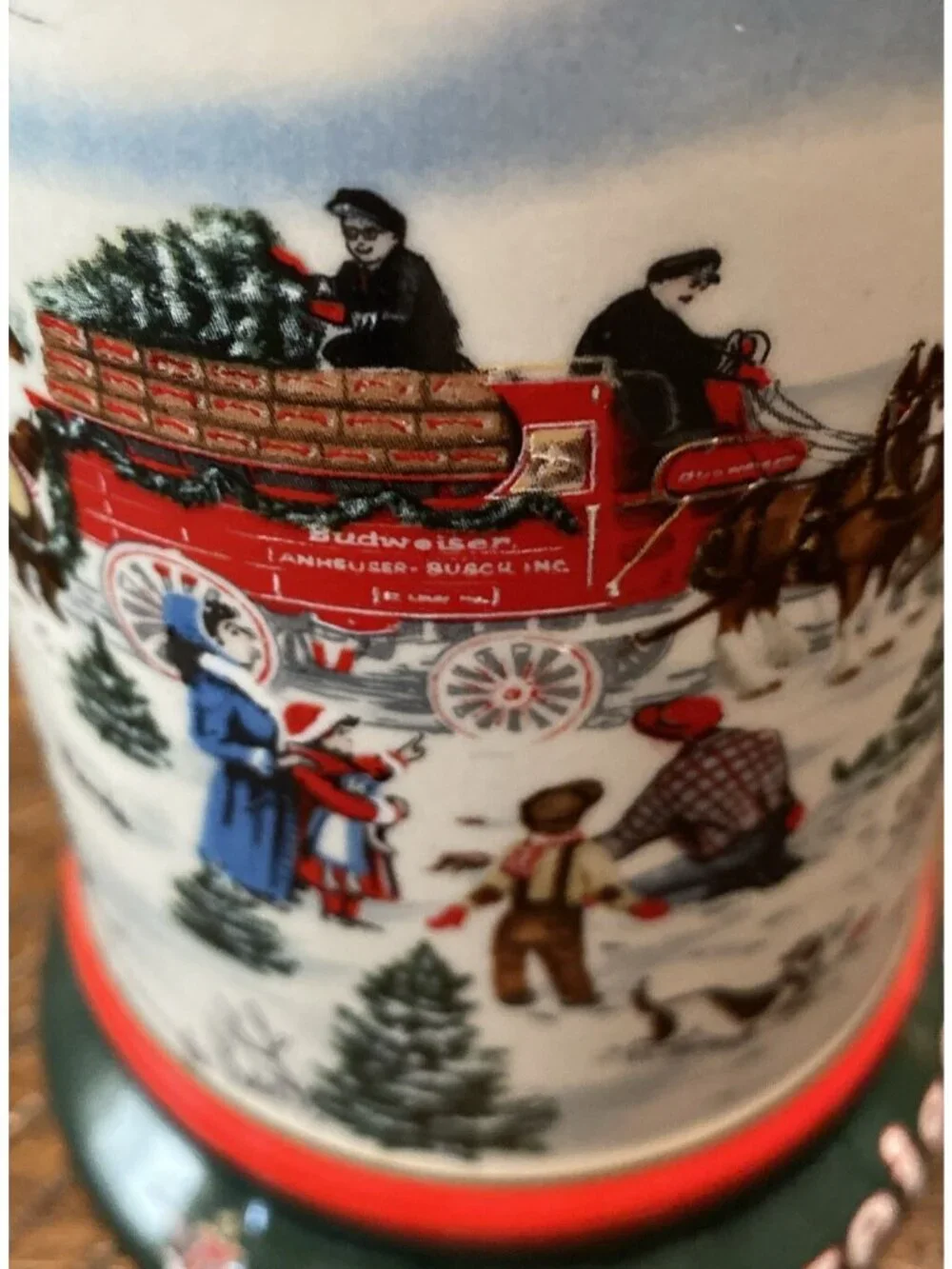 1991 Budweiser The Season's Best Stein Mug by Susan Sampson Anheuser-Busch